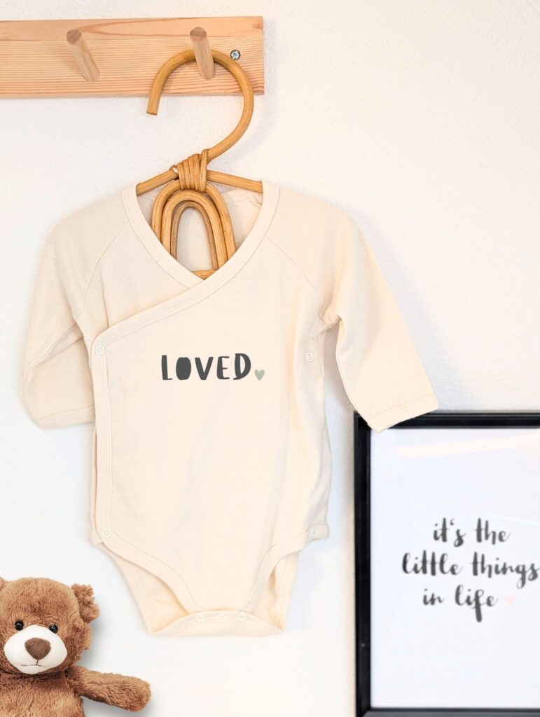 Personalisierter Babybody als Geschenk zur Geburt